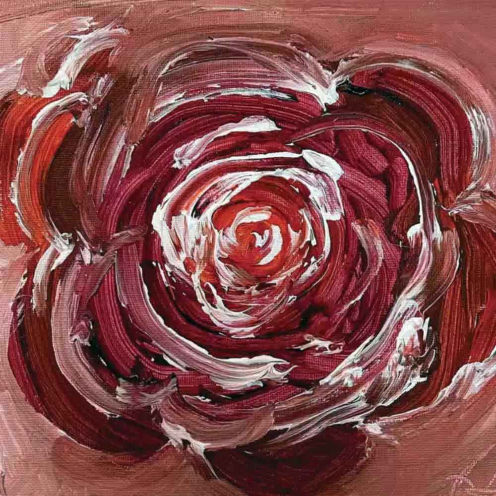 Acrylics studies - Red Pedals